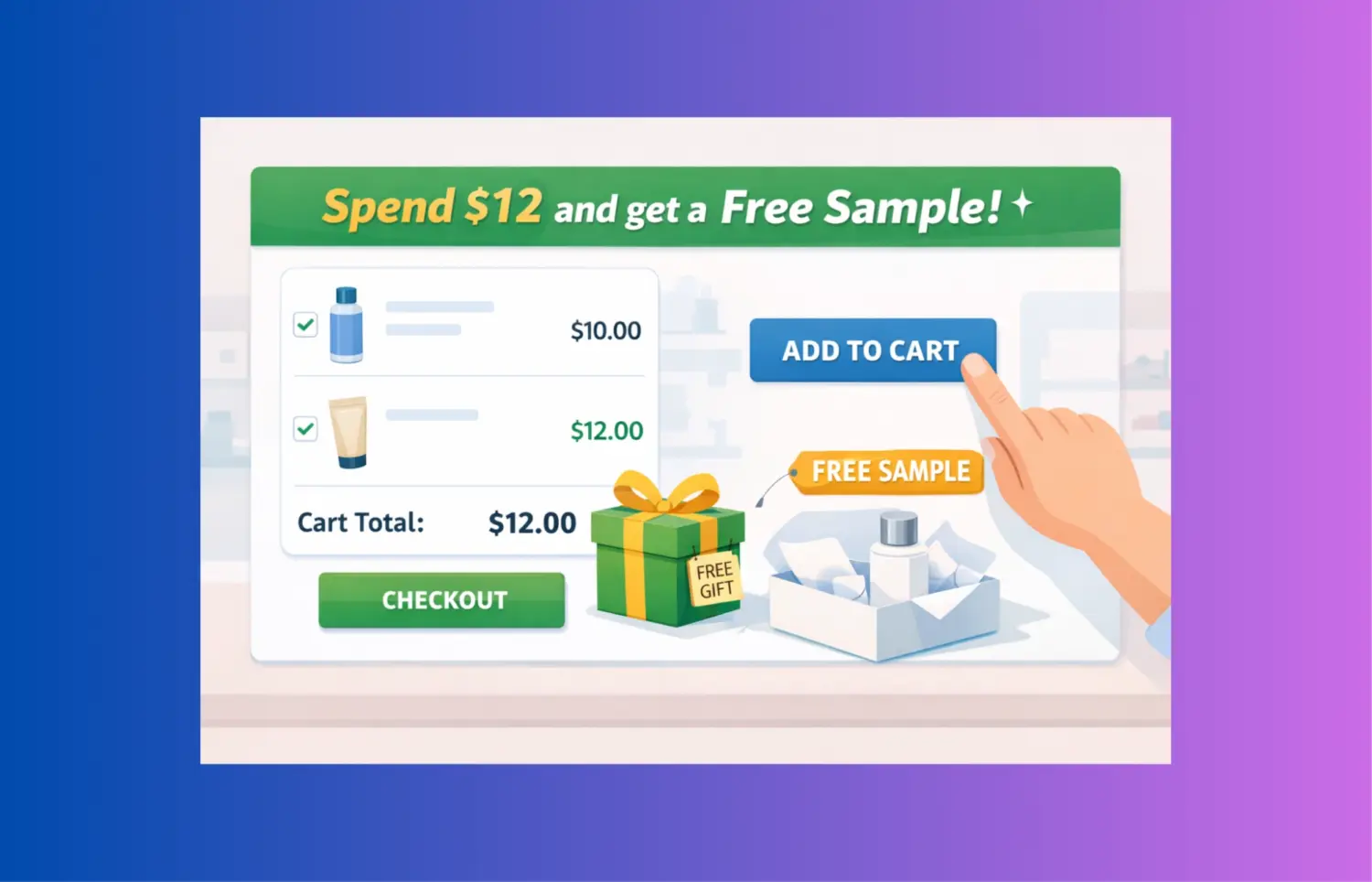 Spend Threshold Promotion Unlocks Free Product Sample