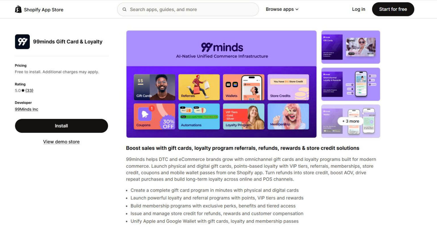 99minds Gift Card & Loyalty