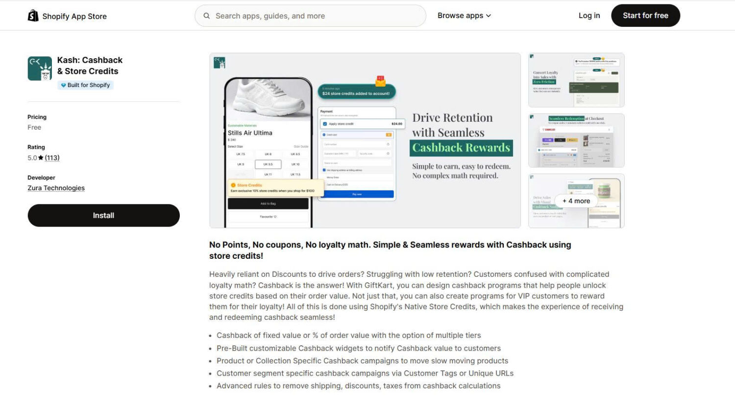 Kash Cashbacks & Store Credits