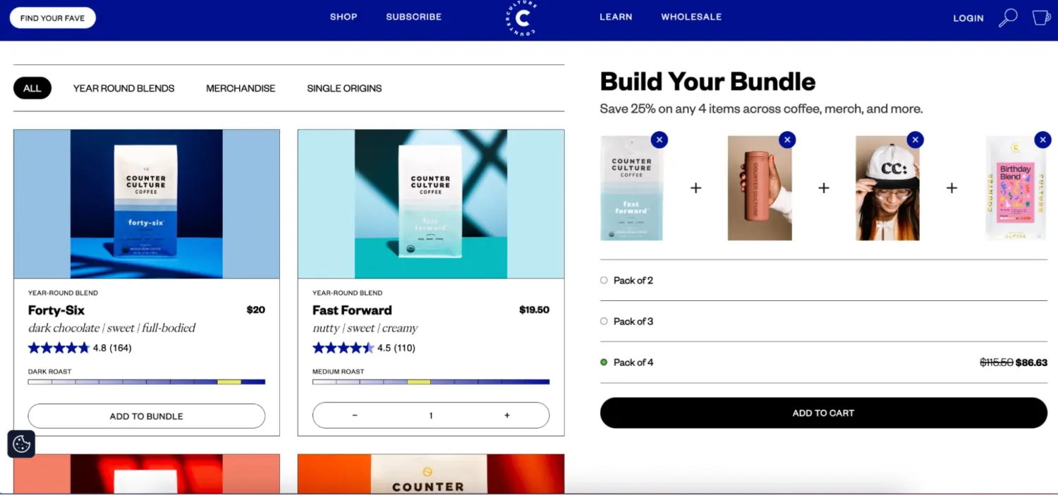 Fixed Size Bundle Builder With Clear Item Slots And Tiered Discount Options Guiding Users To Complete A Set