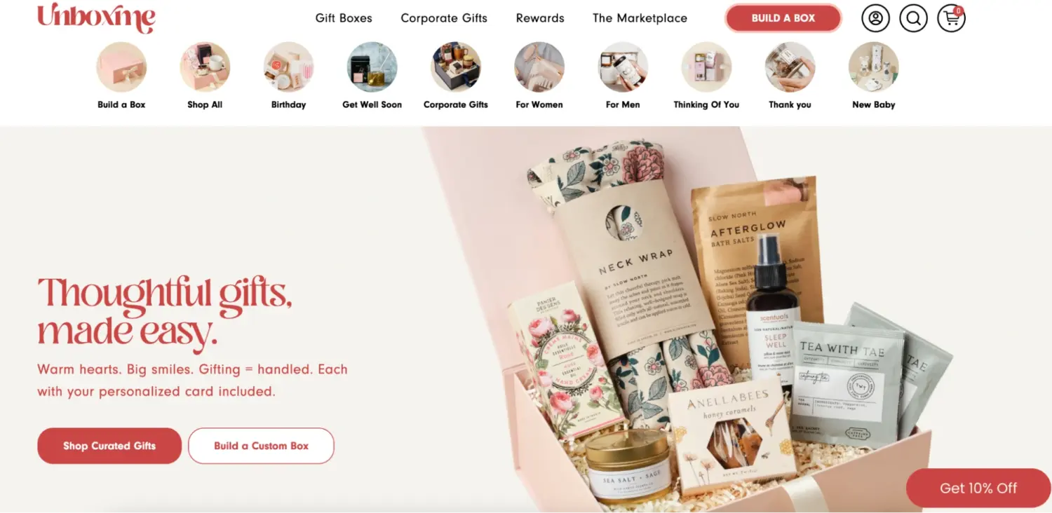 Gifting Focused Homepage Promoting Personalized Bundle Creation Rather Than Discount Driven Purchasing