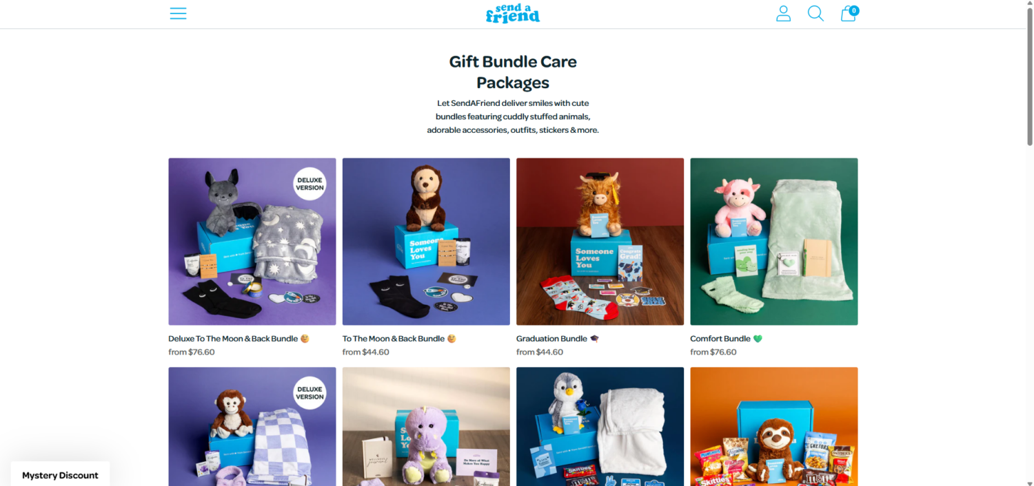 Send a friend bundle page
