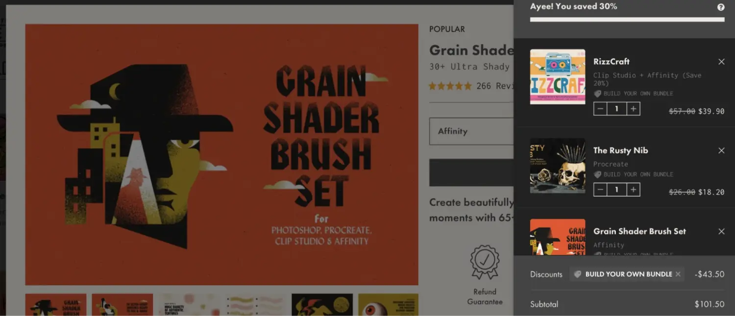 Seamless Add To Cart Bundle Experience With Automatic Discount Applied As More Items Are Added