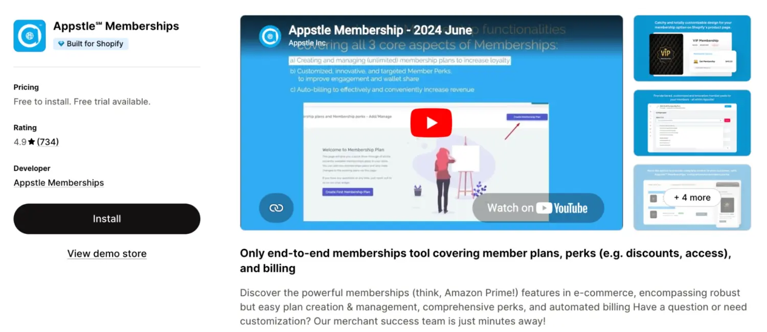Appstle Memberships Subscription Plans And Member Perks Tool