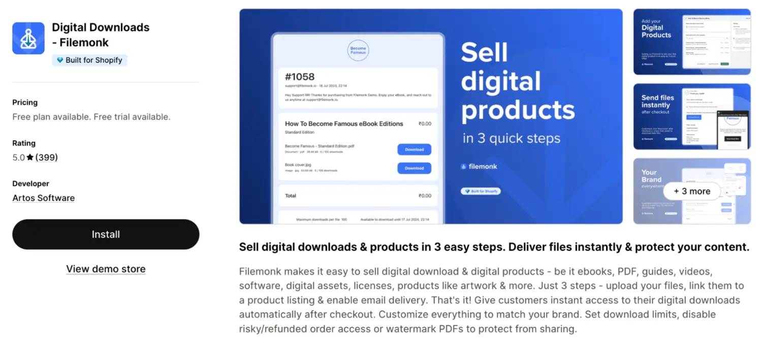 Filemonk Digital Downloads With Content Protection Delivery