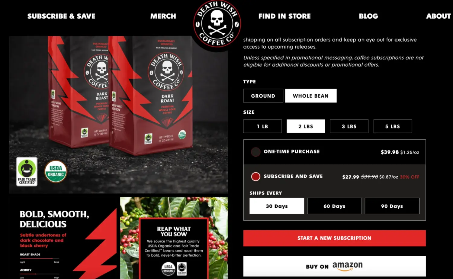 Hybrid Subscription Discounts With Bulk Coffee Sizes