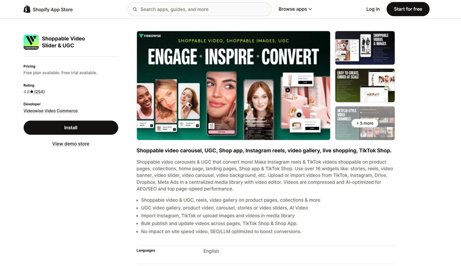 Videowise: Shoppable Video UGC