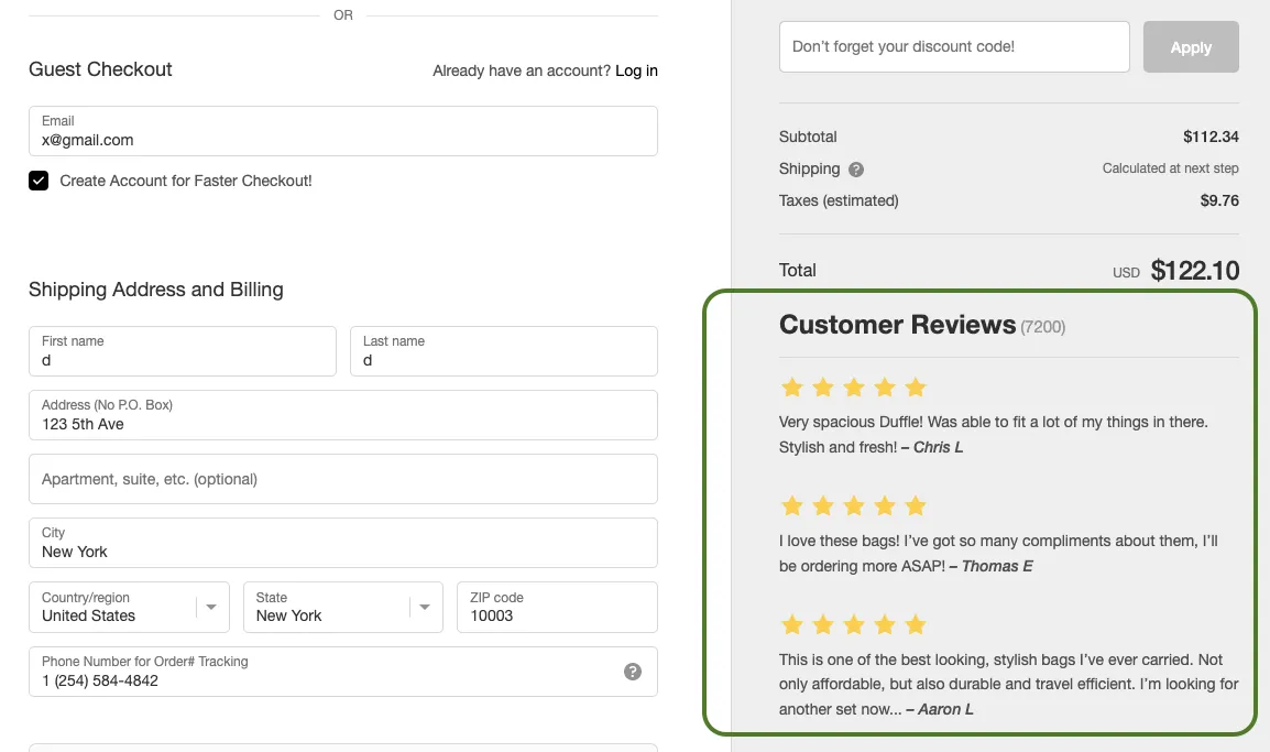 Add Social Proof At Your Shopify Checkout
