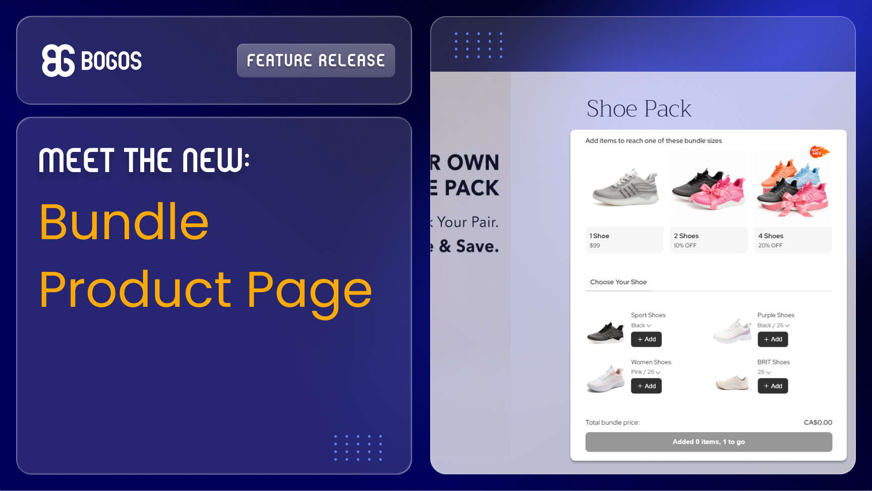 New BOGOS Feature: Bundle Product Page