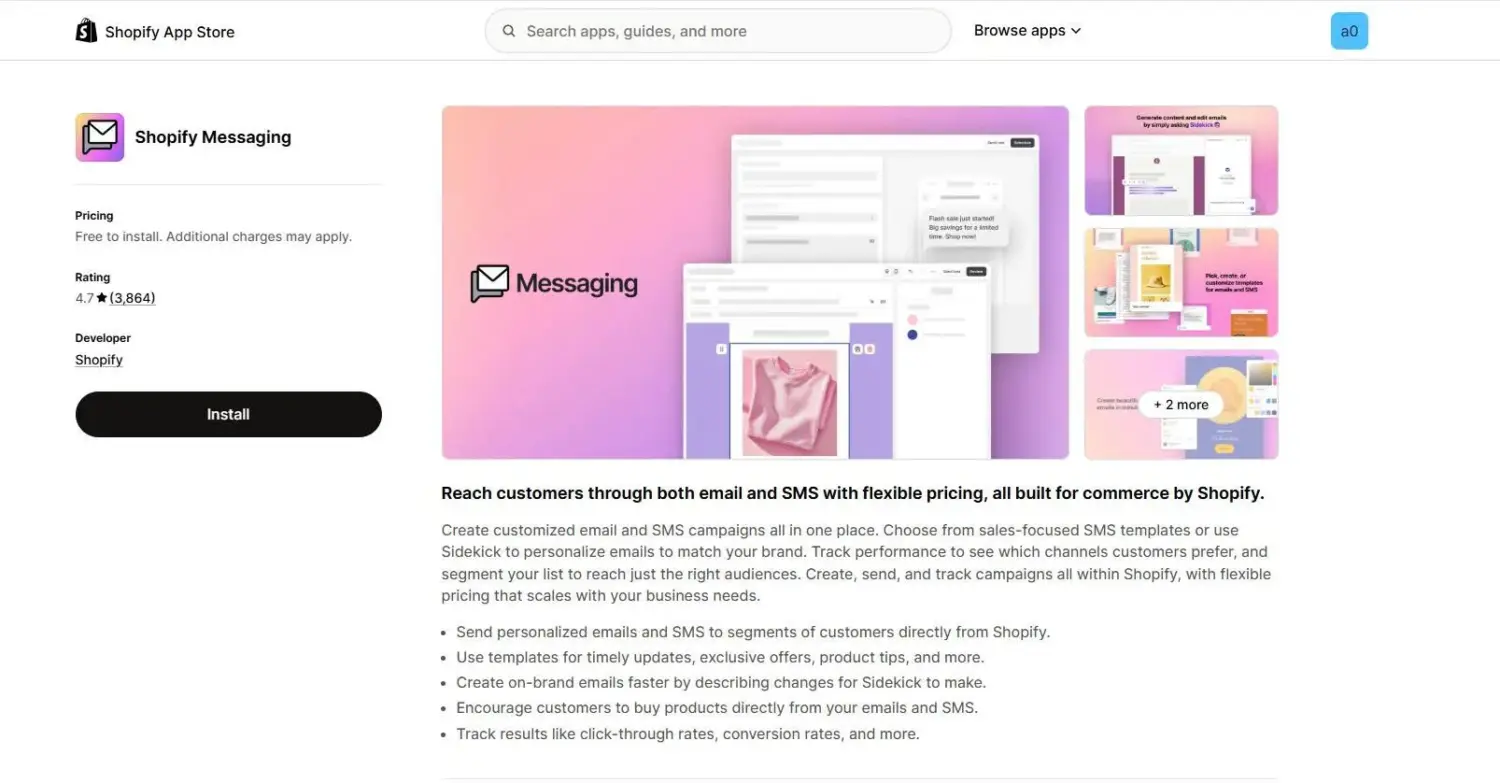 Shopify Messaging App
