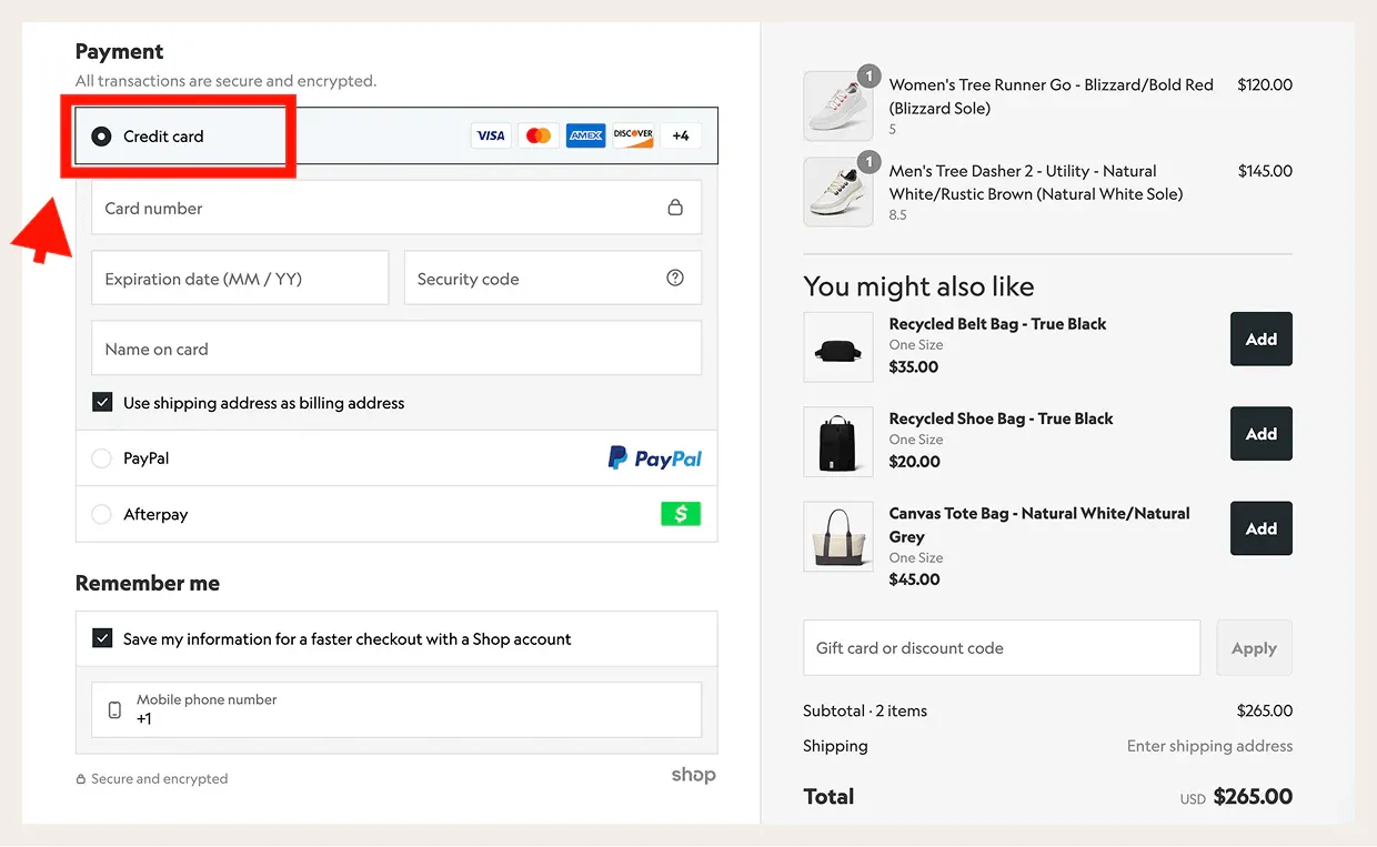 Add Multiple Payments Methods