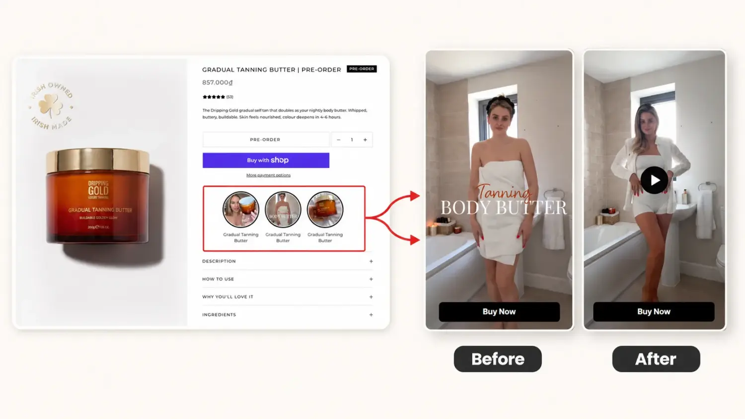Dripping Gold Uses Short Testimonial Video