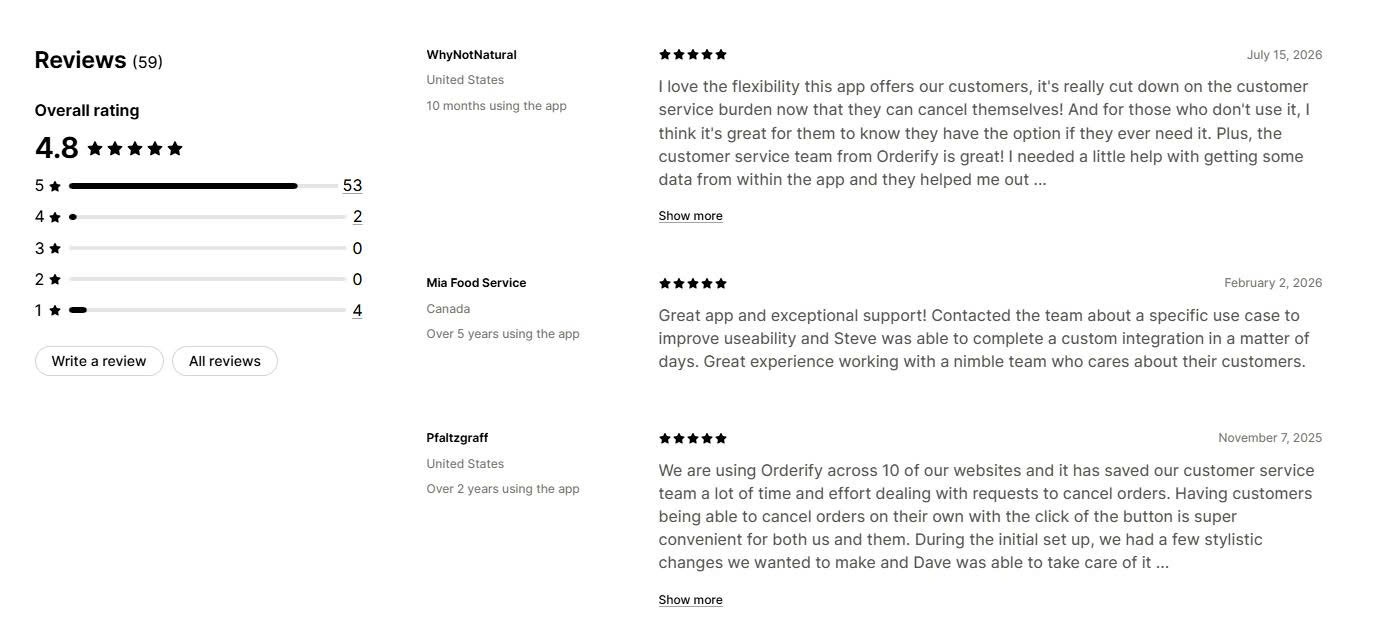 Orderify Merchant Reviews