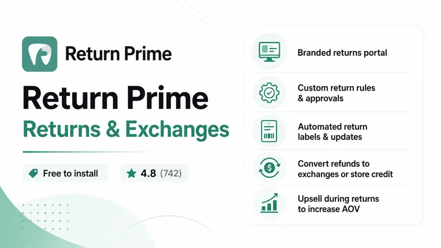 Return Prime Shopify App With Branded Portal, Return Rules, Labels, Exchanges, And Store Credit