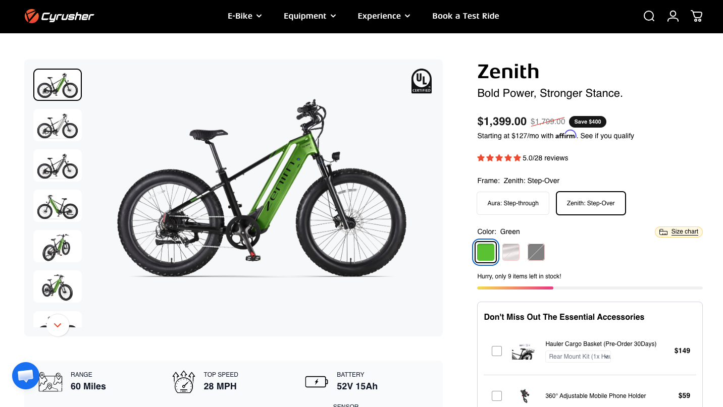 Cyrusher product page
