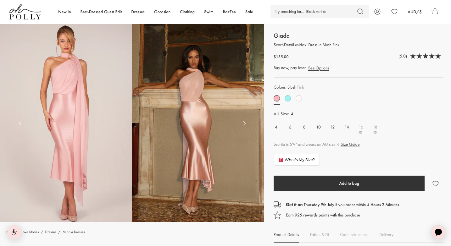 Oh polly product page
