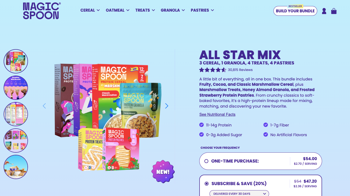 Magic Spoon product page

