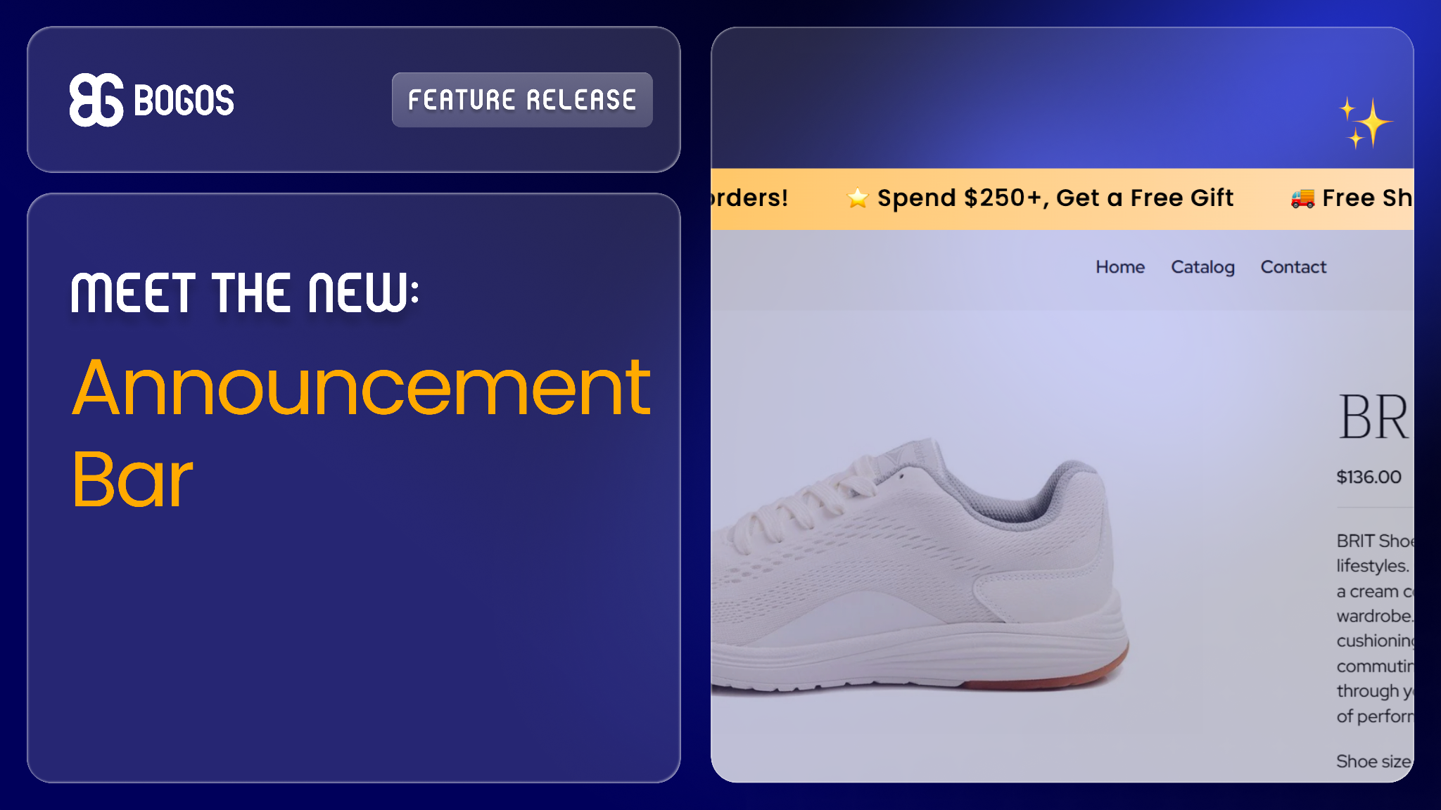 New BOGOS Feature: Announcement Bar