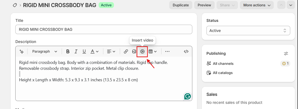 Insert video

