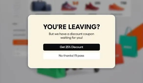 Exit Intent Pop Up
