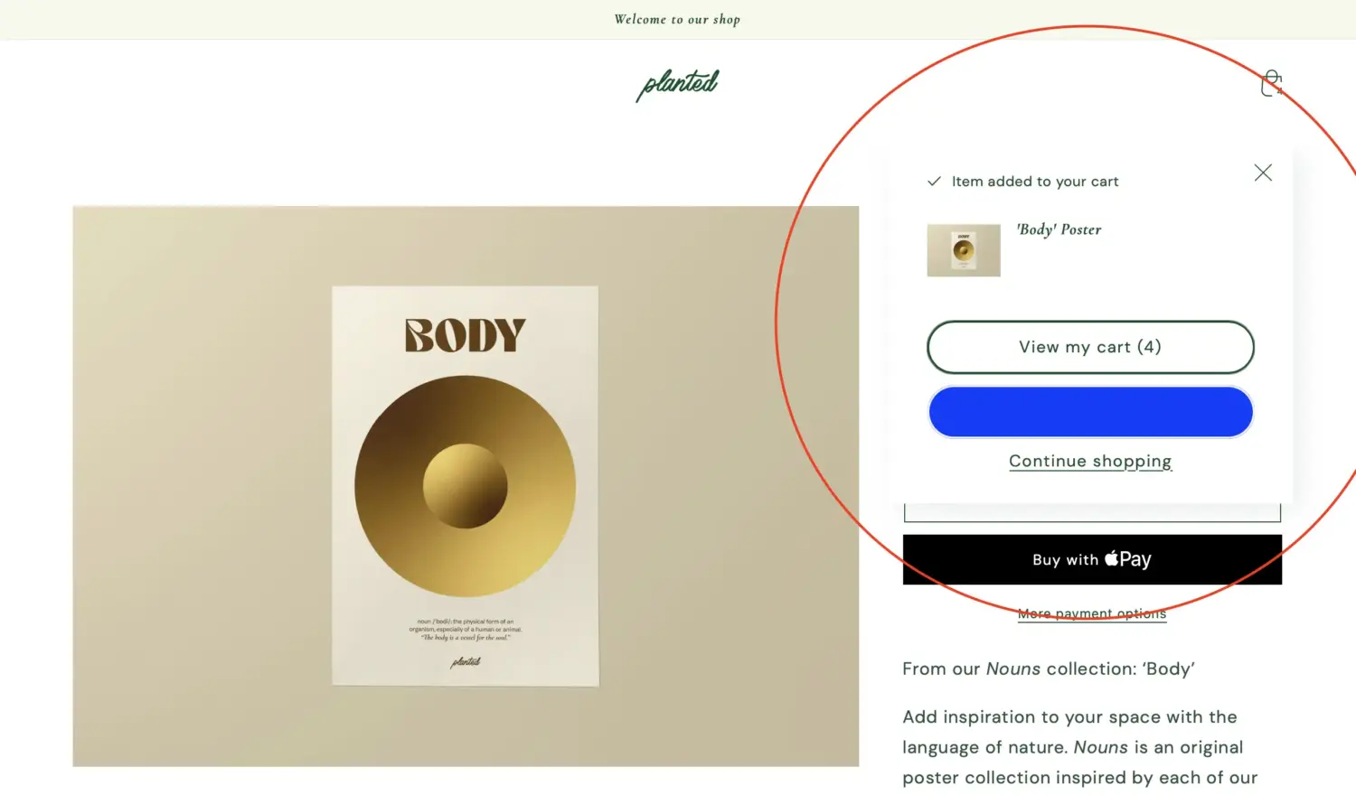 Add To Cart Pop Up