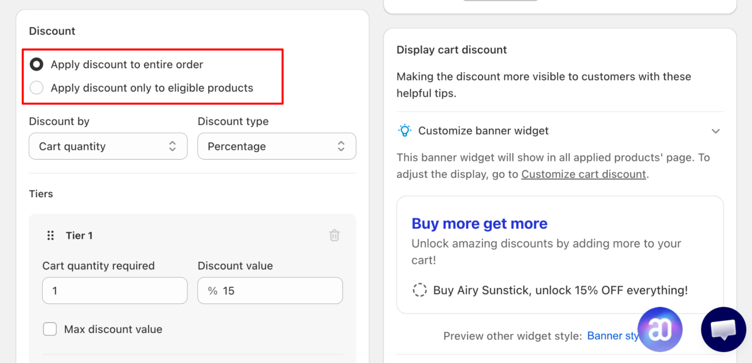 Cart Discount: Choose How Discounts Apply