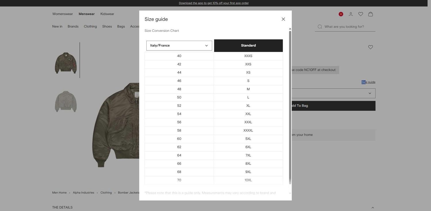 Farfetch Size Guide