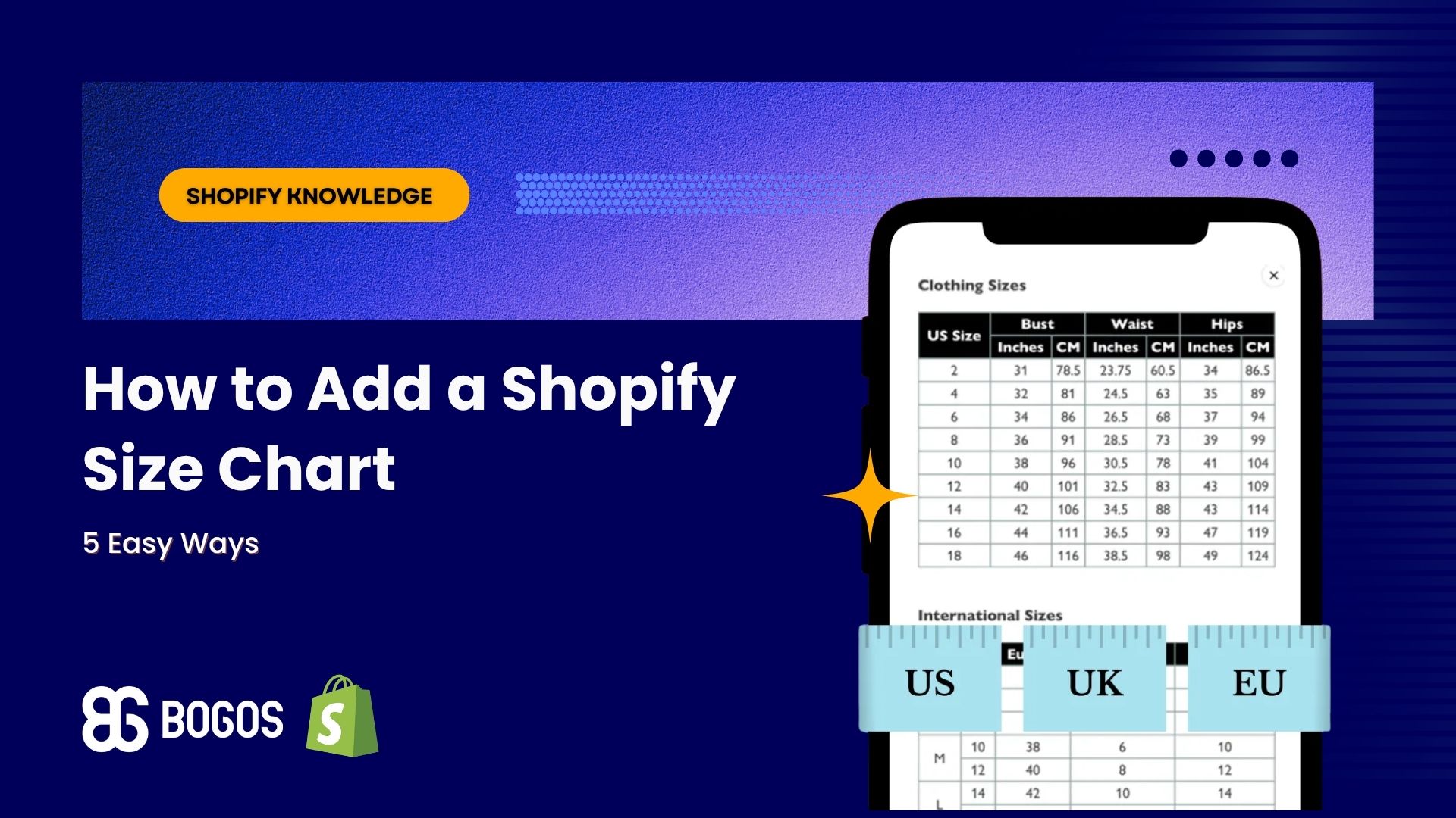 How to Add a Shopify Size Chart in 2026 (5 Easy Ways)