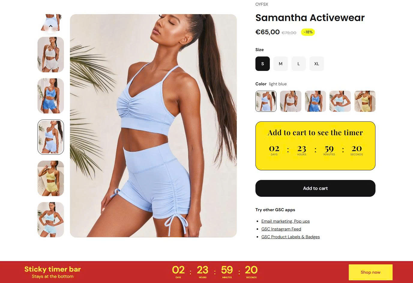 Shopify Countdown Timer Example
