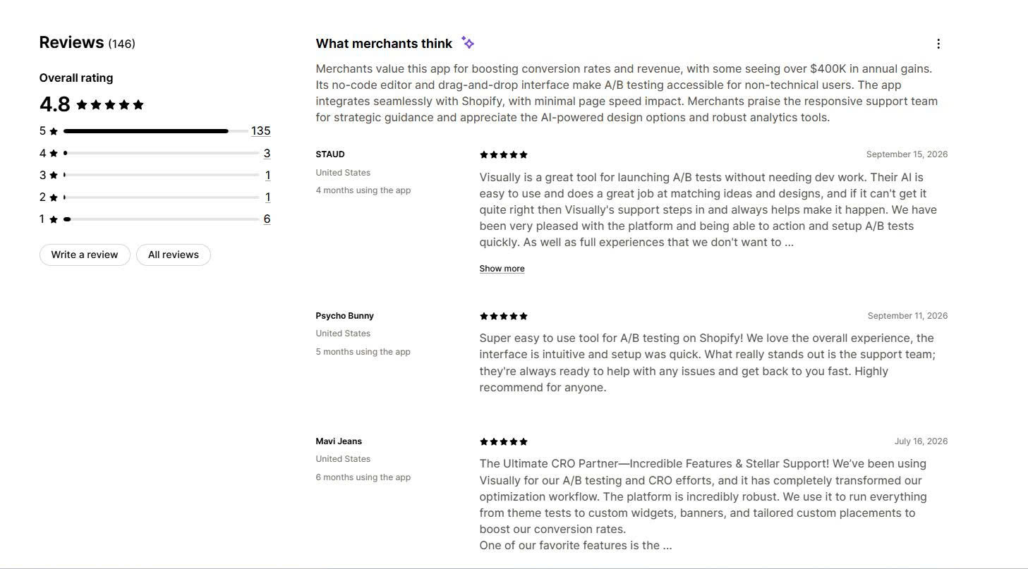Visually Merchant Reviews