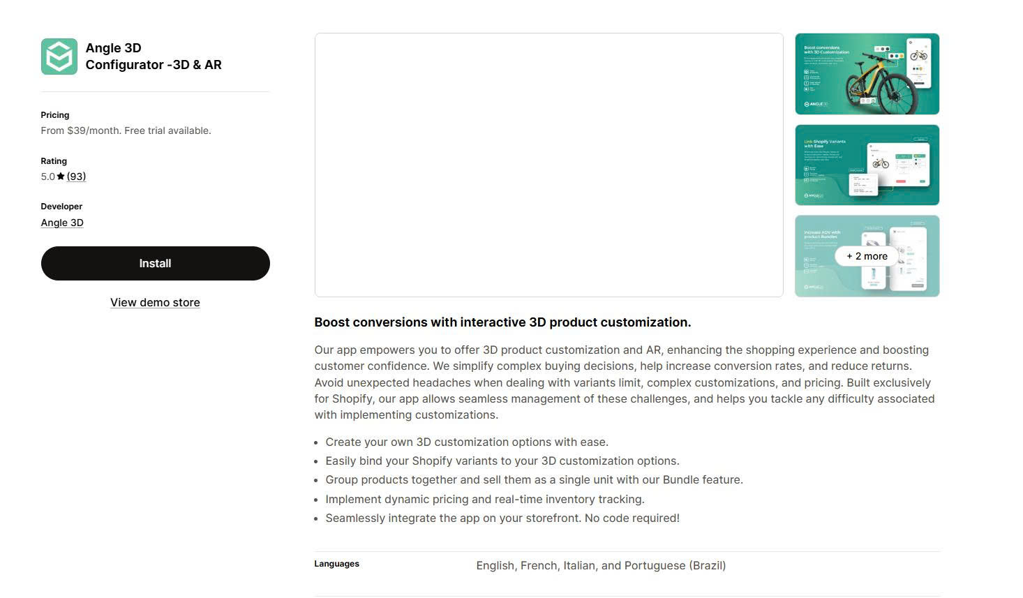 Angle 3d Configurator