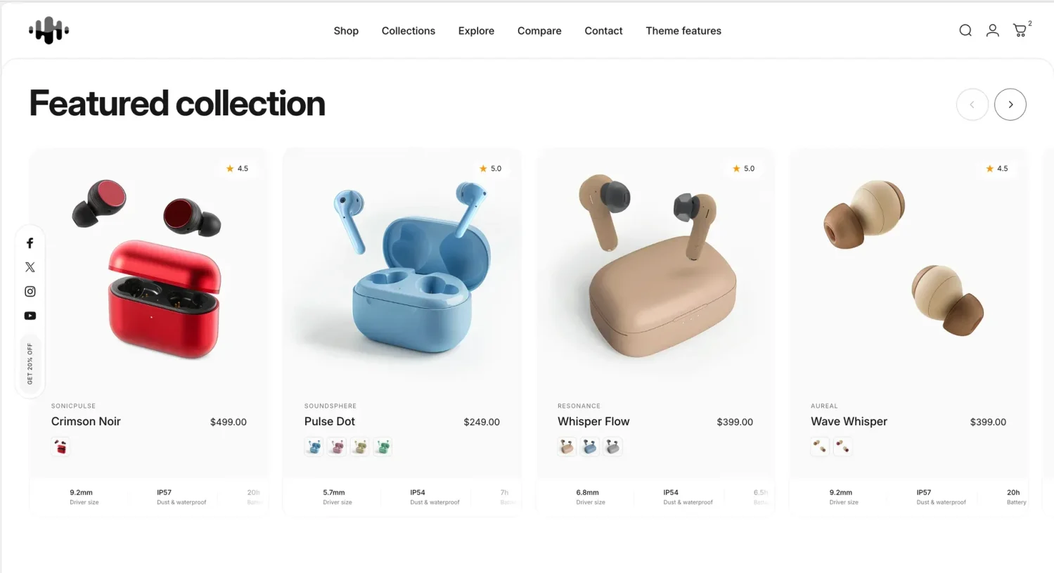 Shopify Featured Collections Example