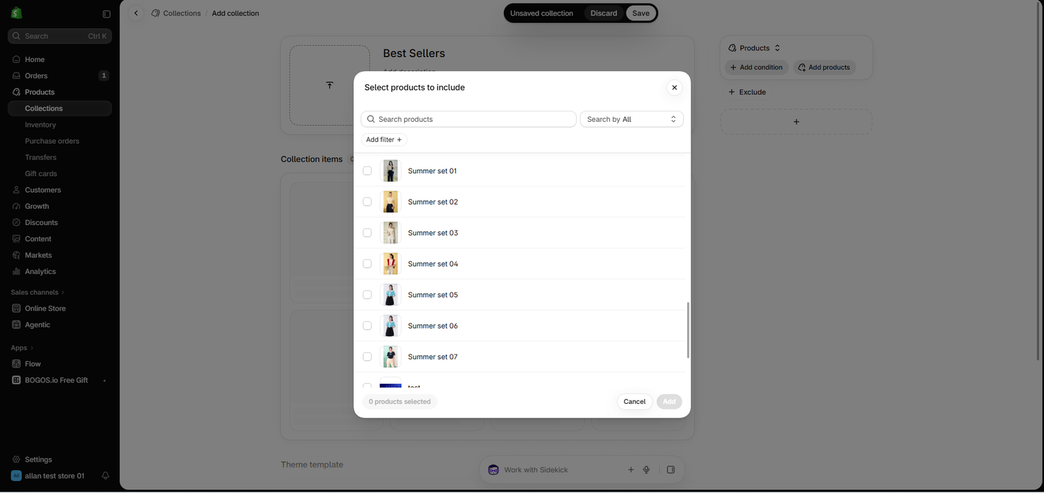 Manually add new products to your collection
