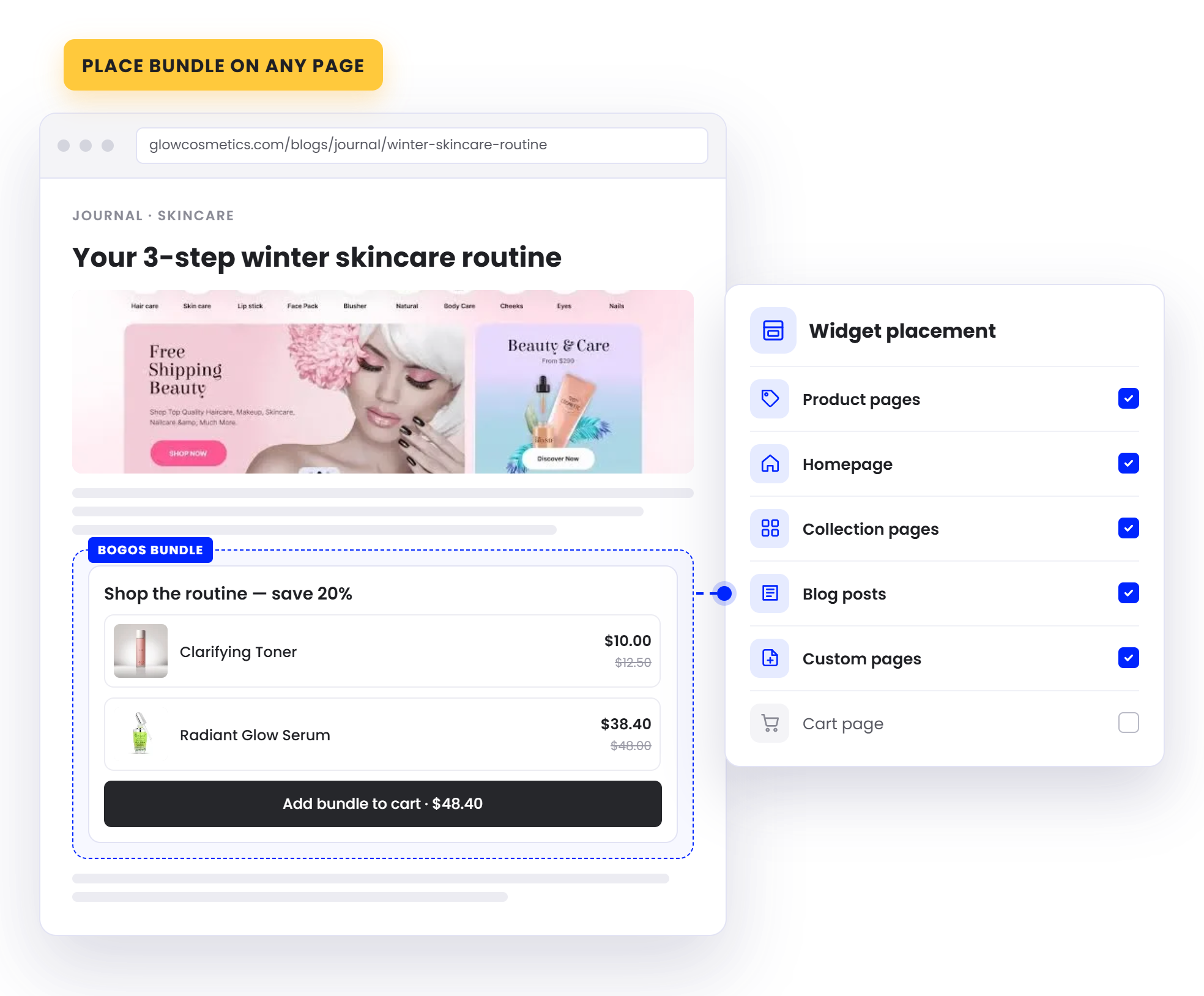 Place Bundle Any Page